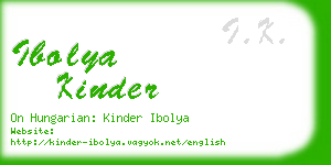 ibolya kinder business card